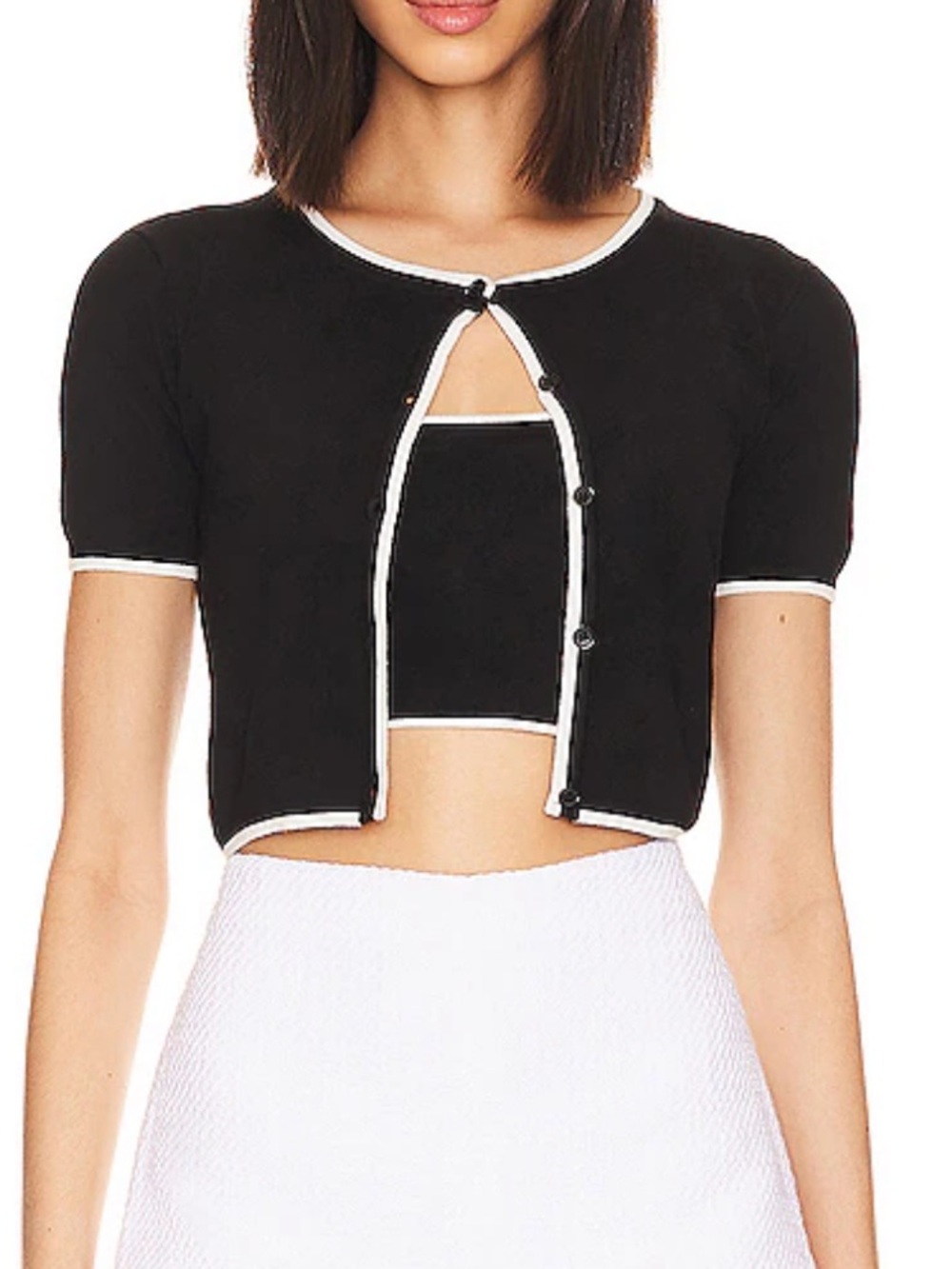 MAJORELLE Amy Cardi Set in Black